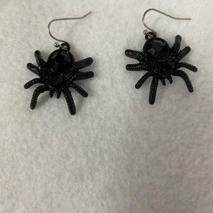 Goth Style Spider Dangle Earrings (DH)